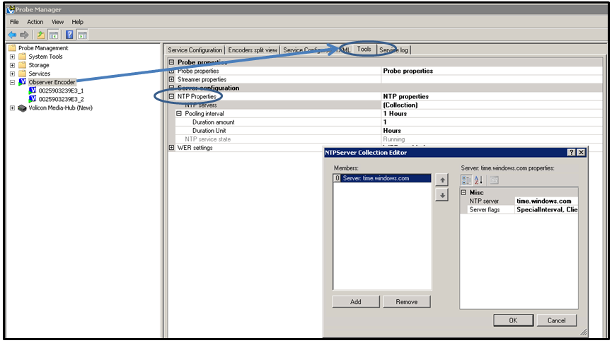 Figure: NTP configuration